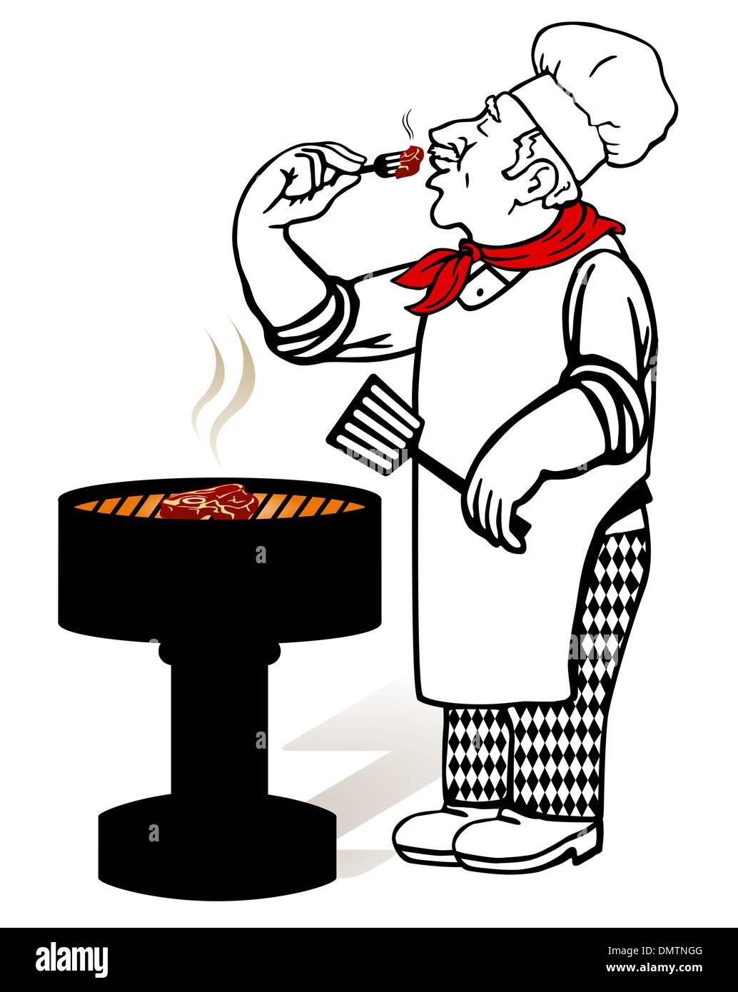 Maître du grill Illustration de Vecteur