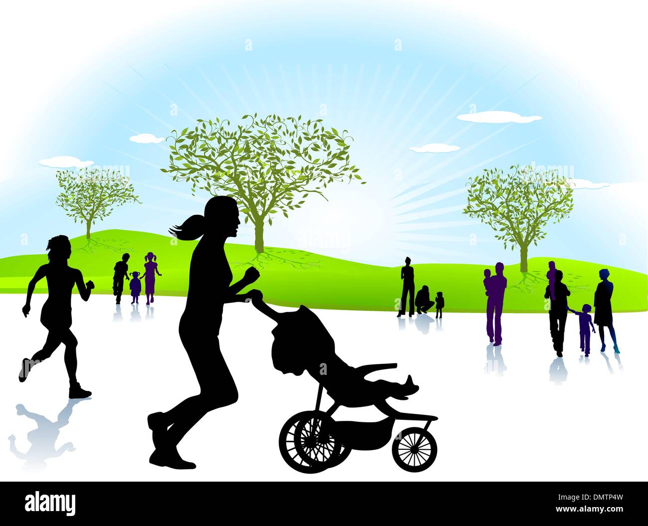 Exercice avec bébé Illustration de Vecteur