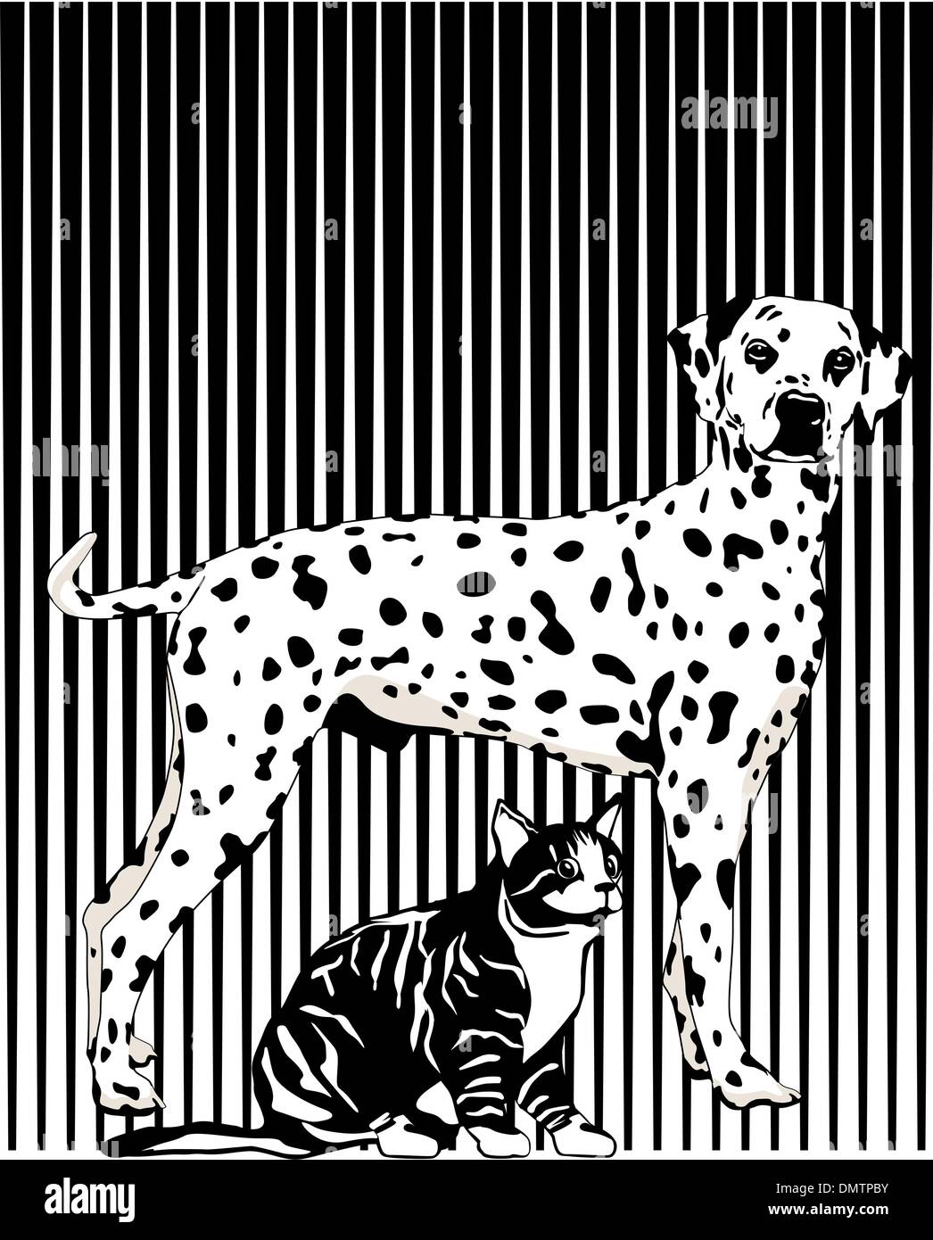 Noir et blanc Illustration de Vecteur