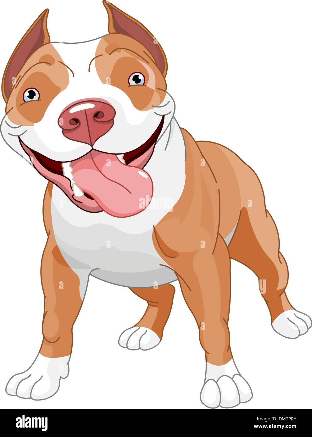 Chien Pitbull Illustration de Vecteur