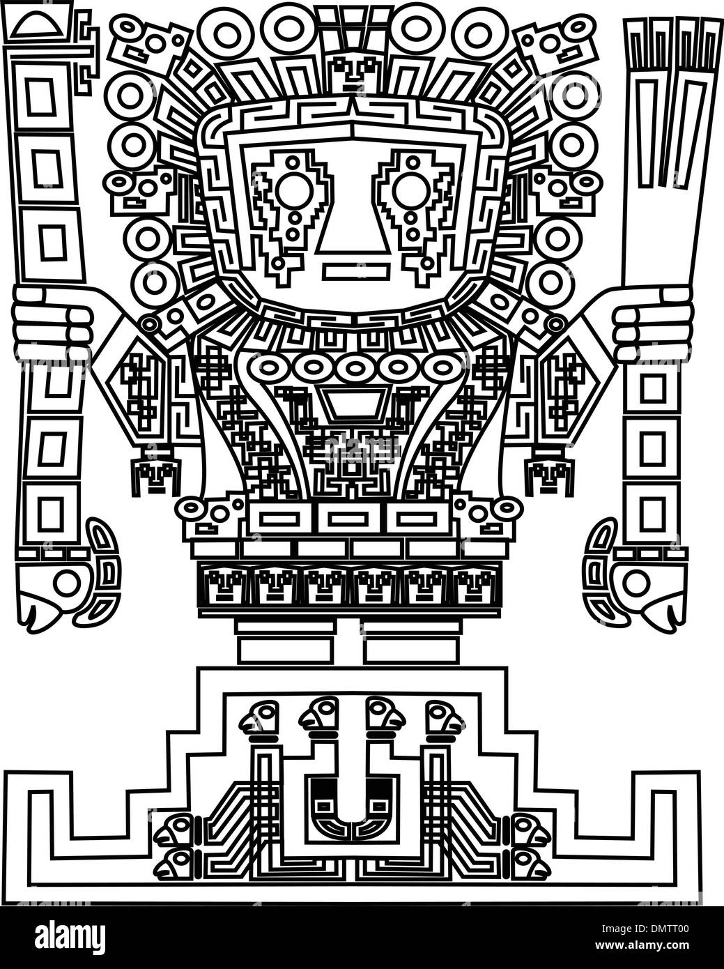 Maya et inca, vecteur de symboles tribaux Illustration de Vecteur