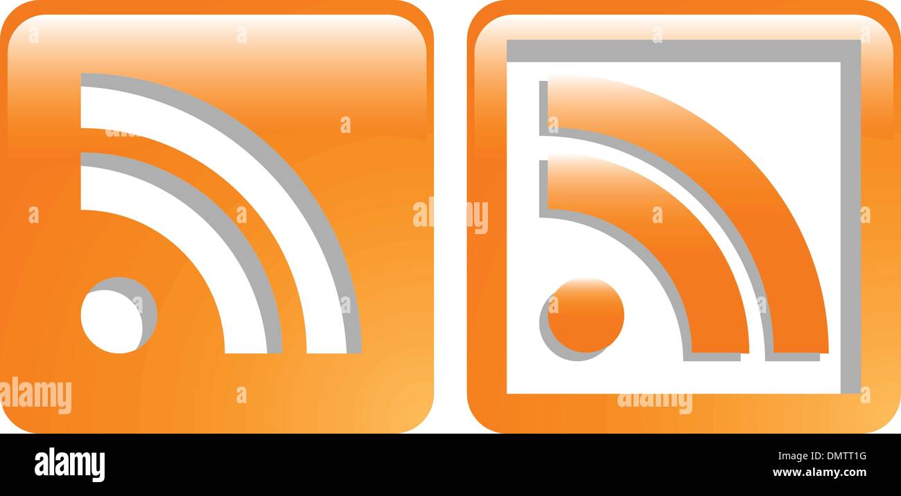Le vecteur symbole rss web icon set Illustration de Vecteur
