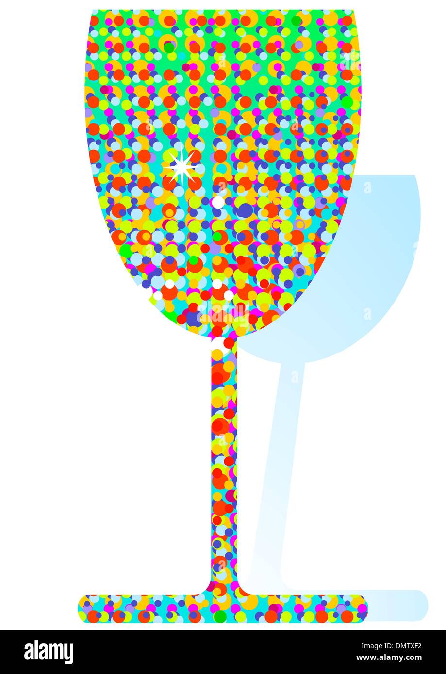 Cocktail confetti de couleur Illustration de Vecteur