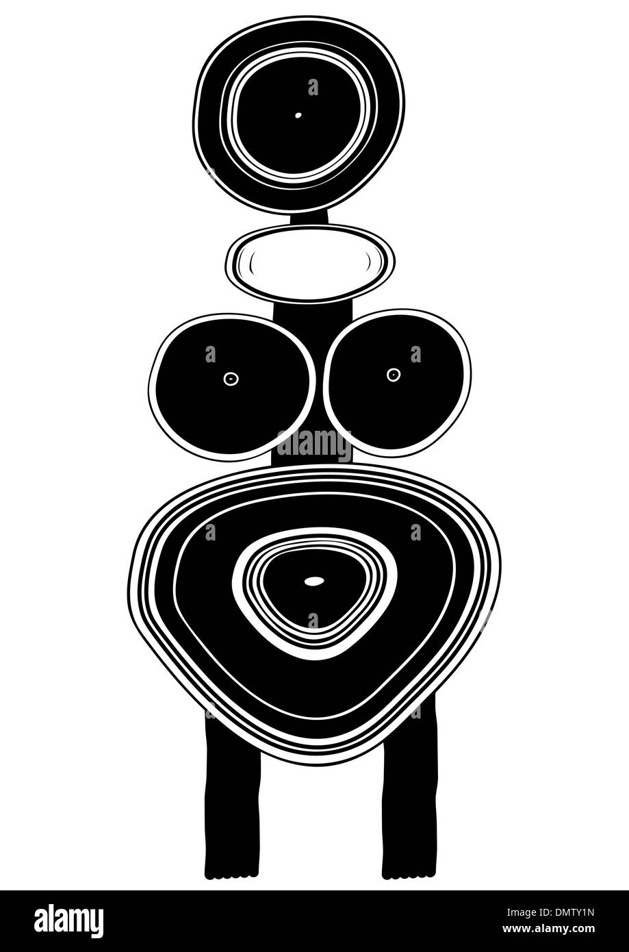 La figure - l'art primitif - vector Illustration de Vecteur