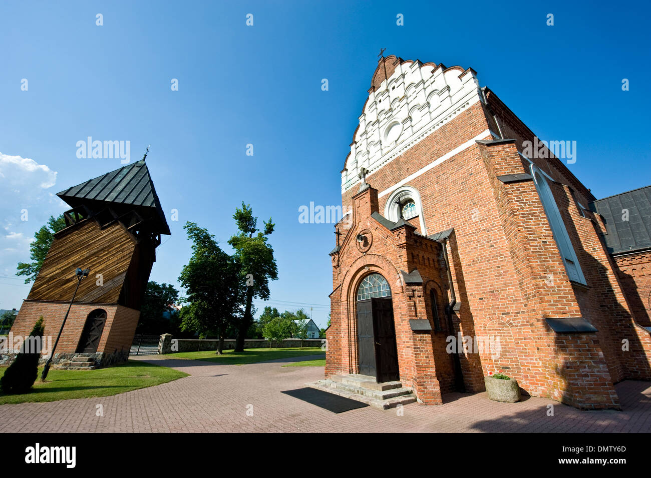 L'église Saint André de Brok, une communauté NE de Varsovie, Pologne. Banque D'Images