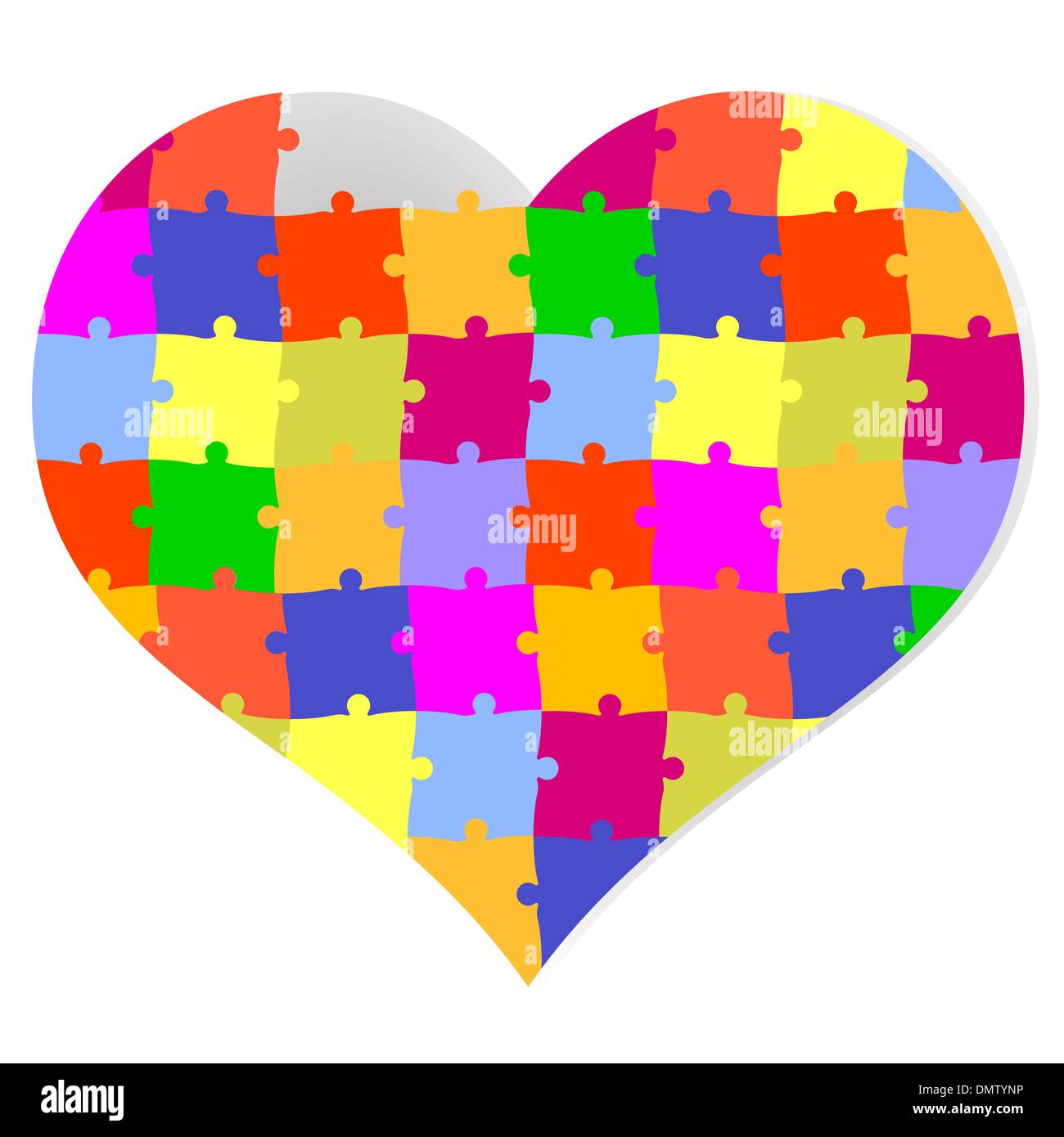Puzzle coeur Illustration de Vecteur