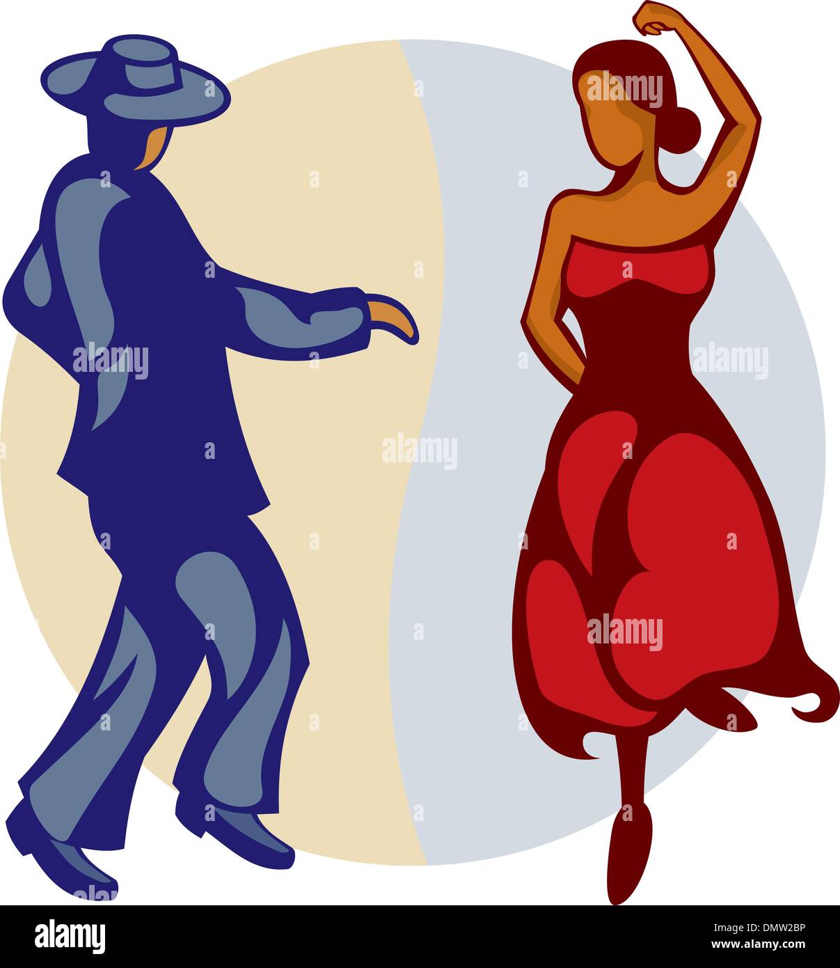 Danseurs de Flamenco Illustration de Vecteur