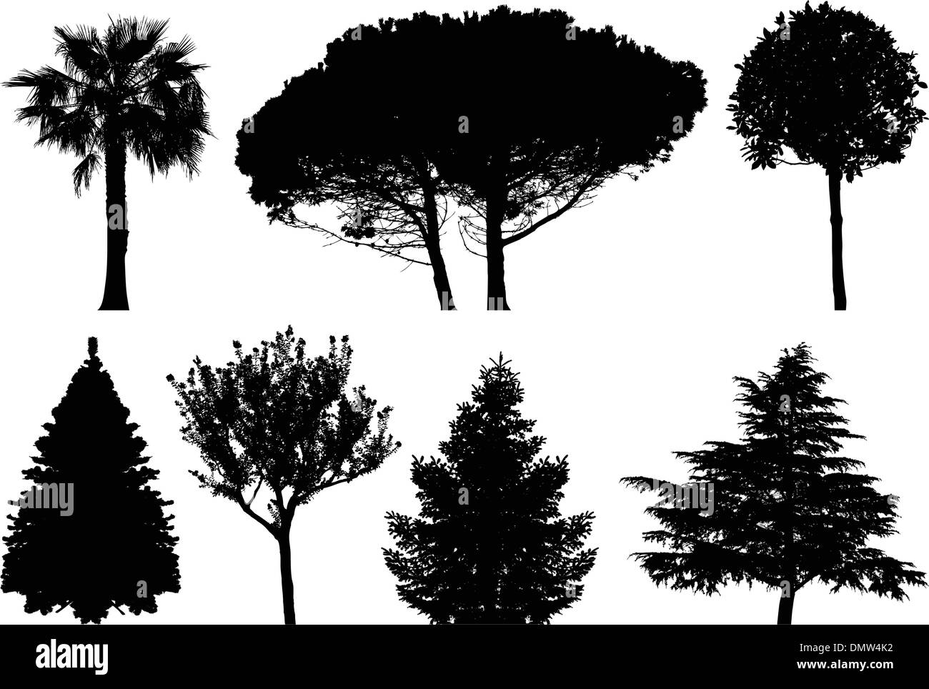 Arbres - vector set Illustration de Vecteur