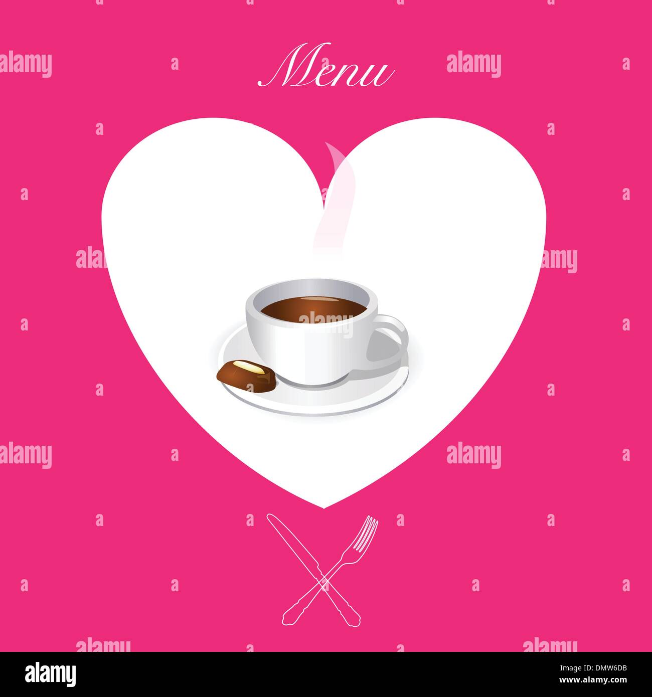 Aime le café menu de boissons Illustration de Vecteur