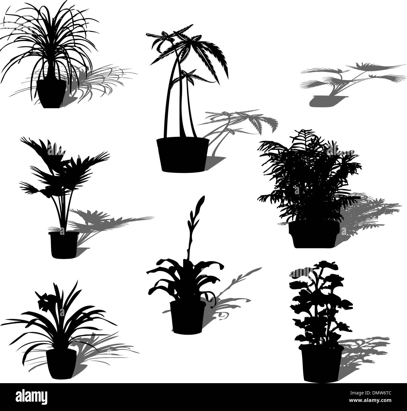 Plantes en pot Illustration de Vecteur