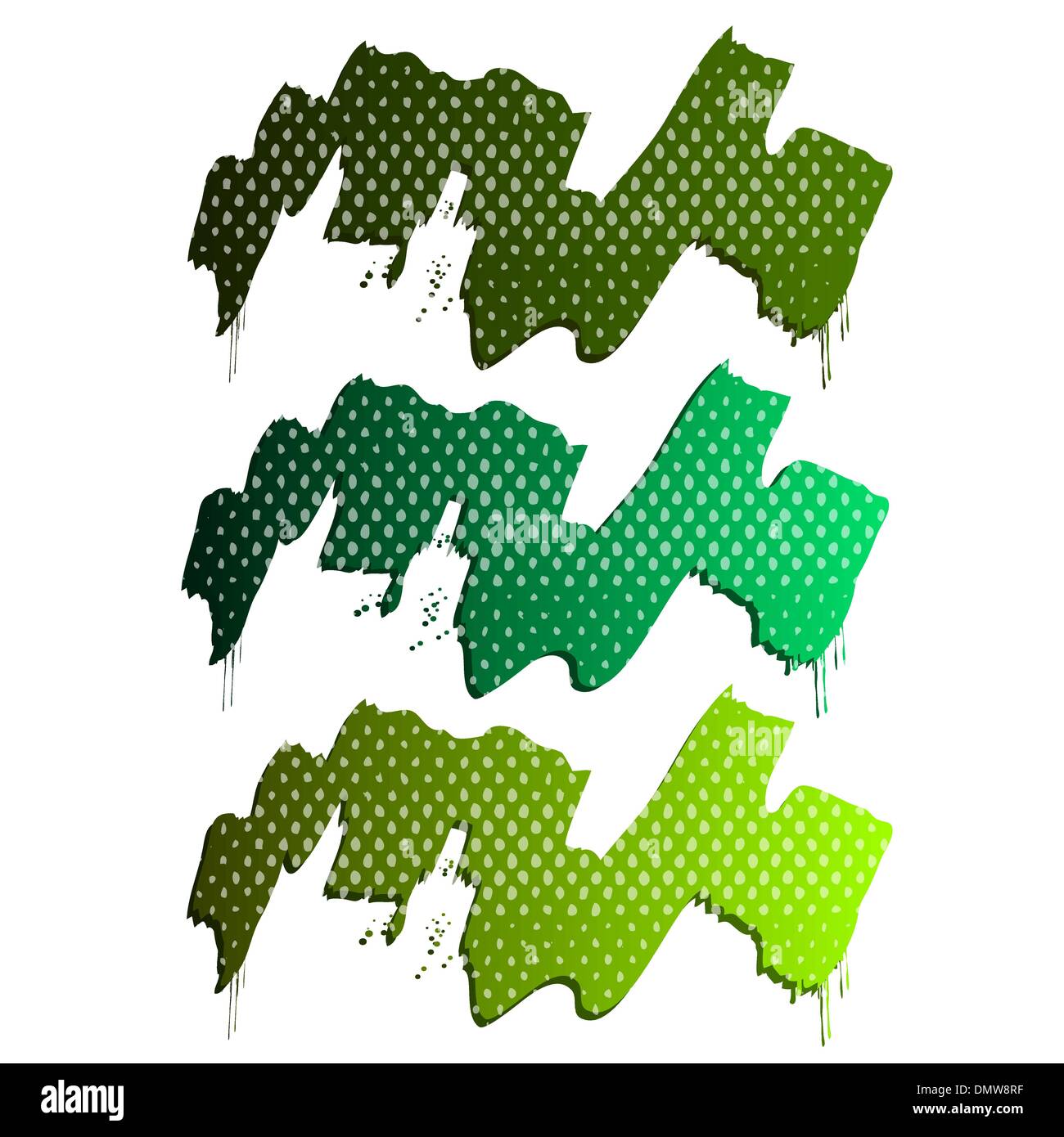 Splash vert, peinture, dessin Illustration de Vecteur