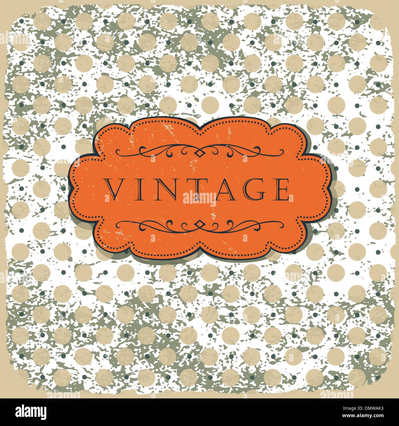 Polka Dot design, style vintage background. Illustration de Vecteur