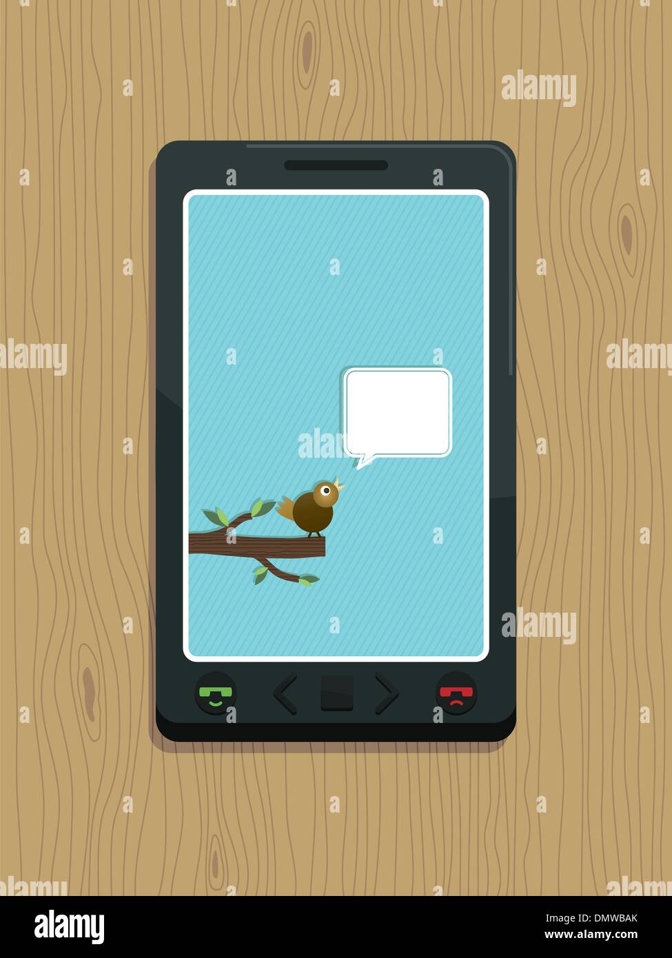 Smart phone bird Illustration de Vecteur