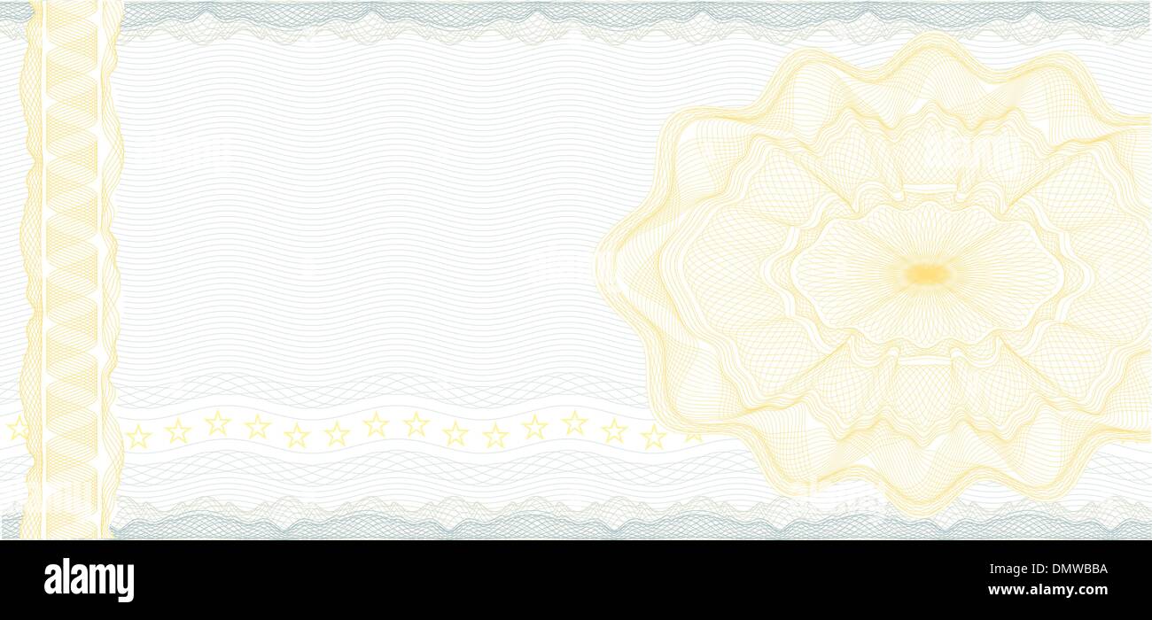 Certificat cadeau doré ou modèle de coupon-rabais Illustration de Vecteur