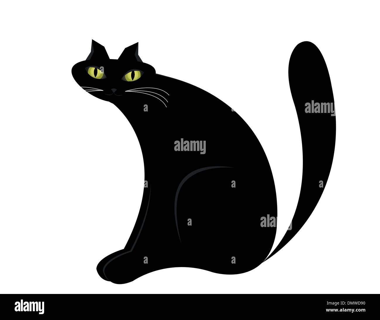 Chat noir Illustration de Vecteur