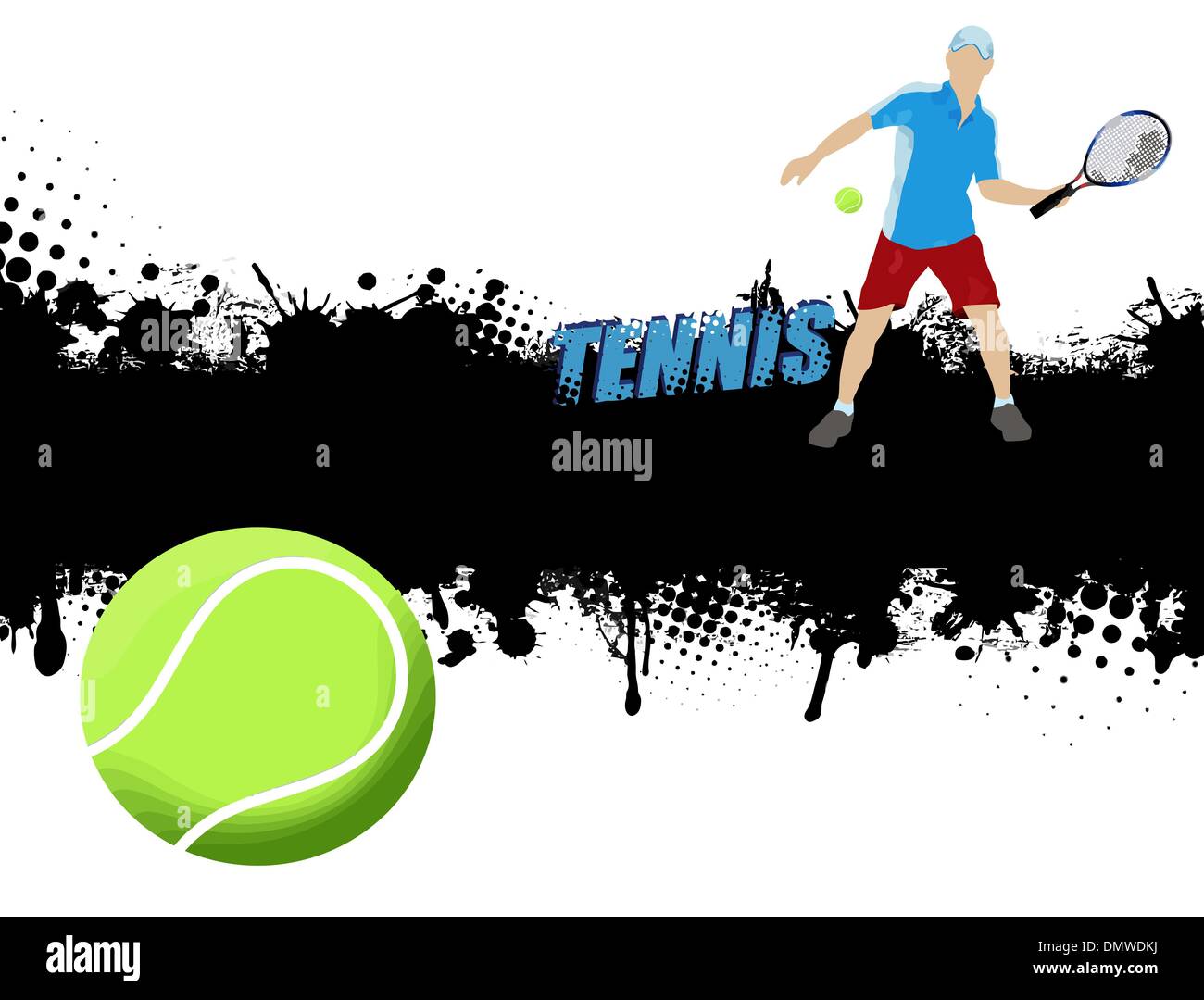 Grunge poster Tennis Illustration de Vecteur
