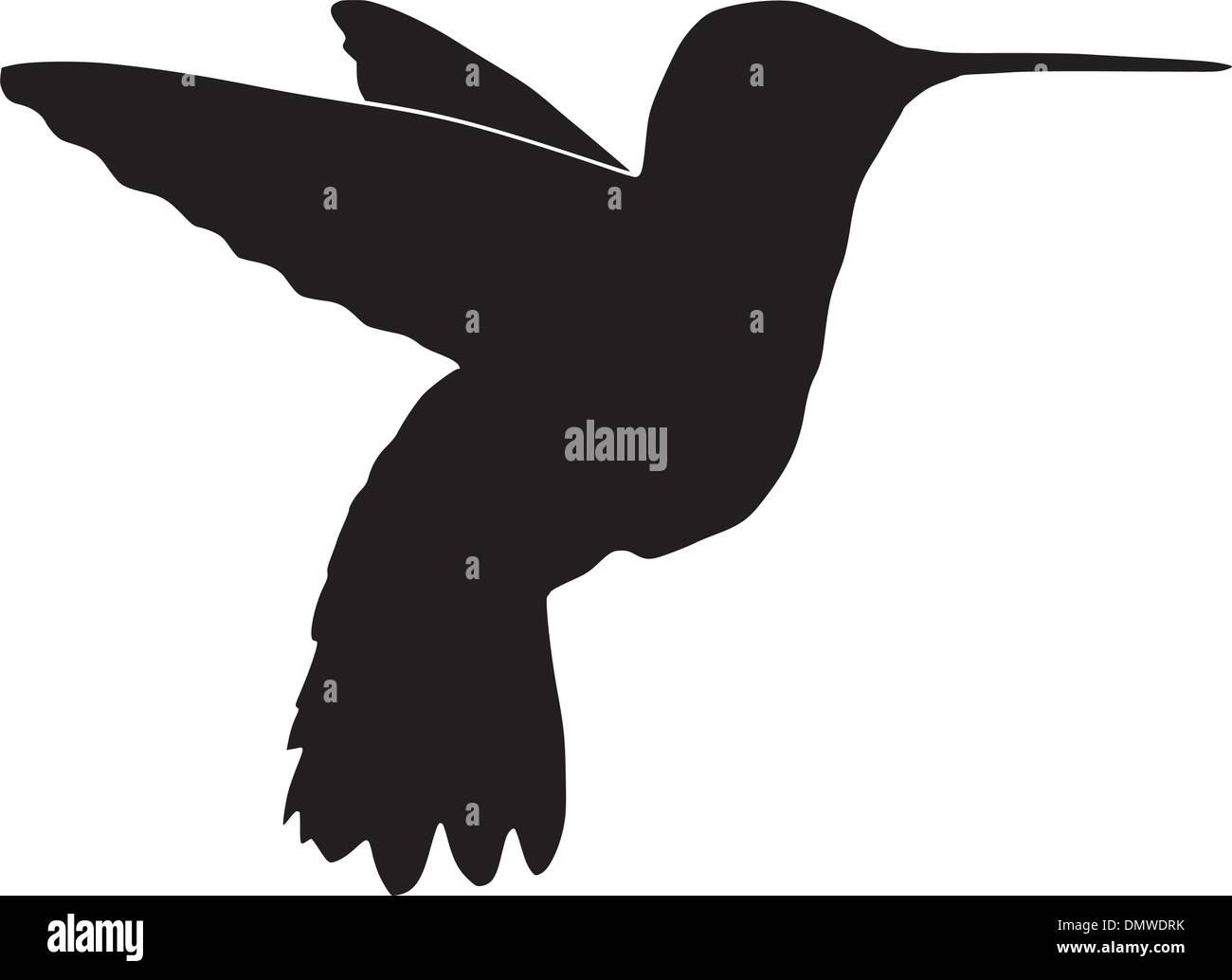 Silhouette de Hummingbird Illustration de Vecteur