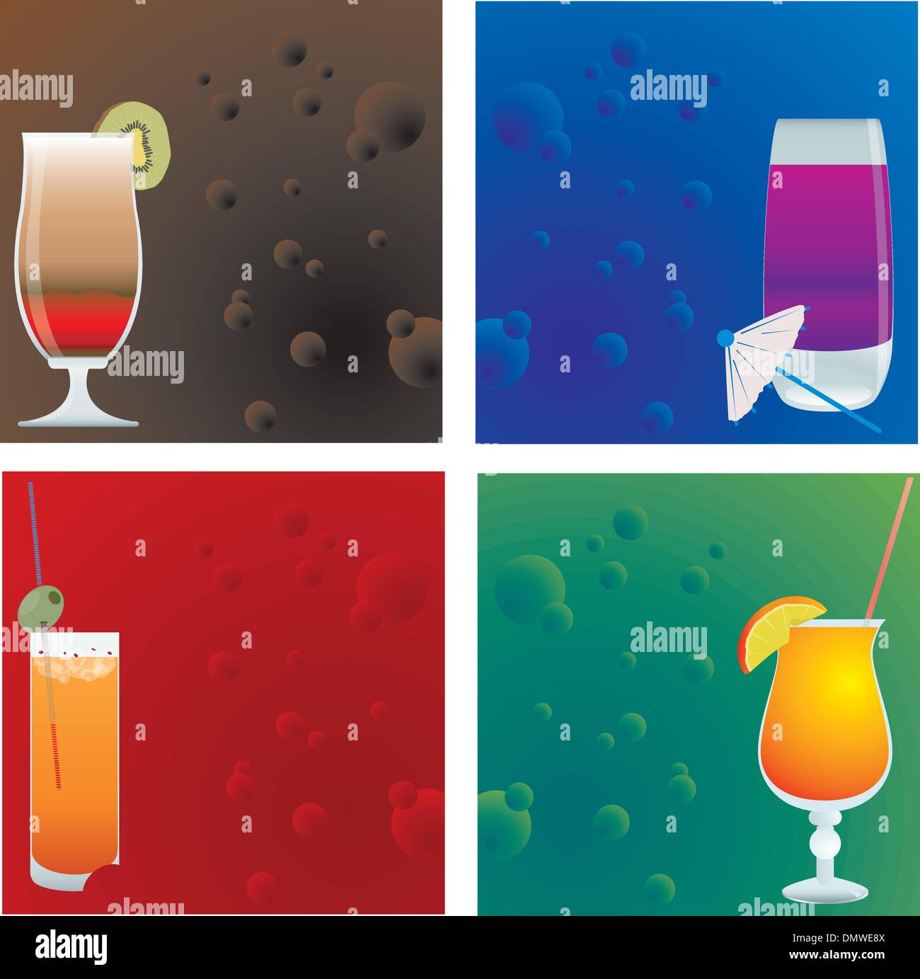 Cocktails Illustration de Vecteur
