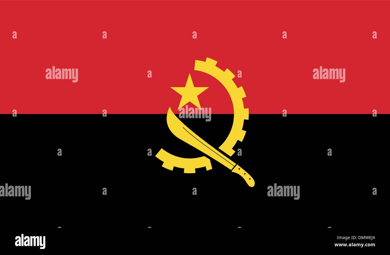 Drapeau de l’Angola Illustration de Vecteur