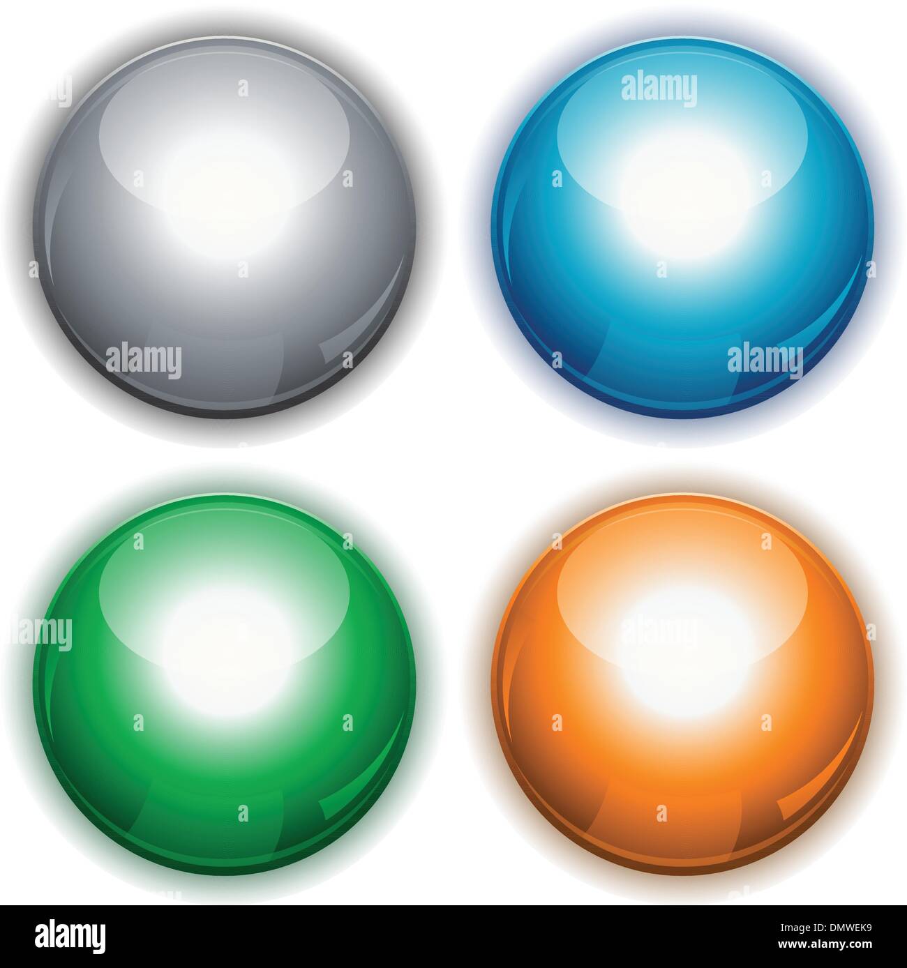 Cercle brillant boutons web Illustration de Vecteur