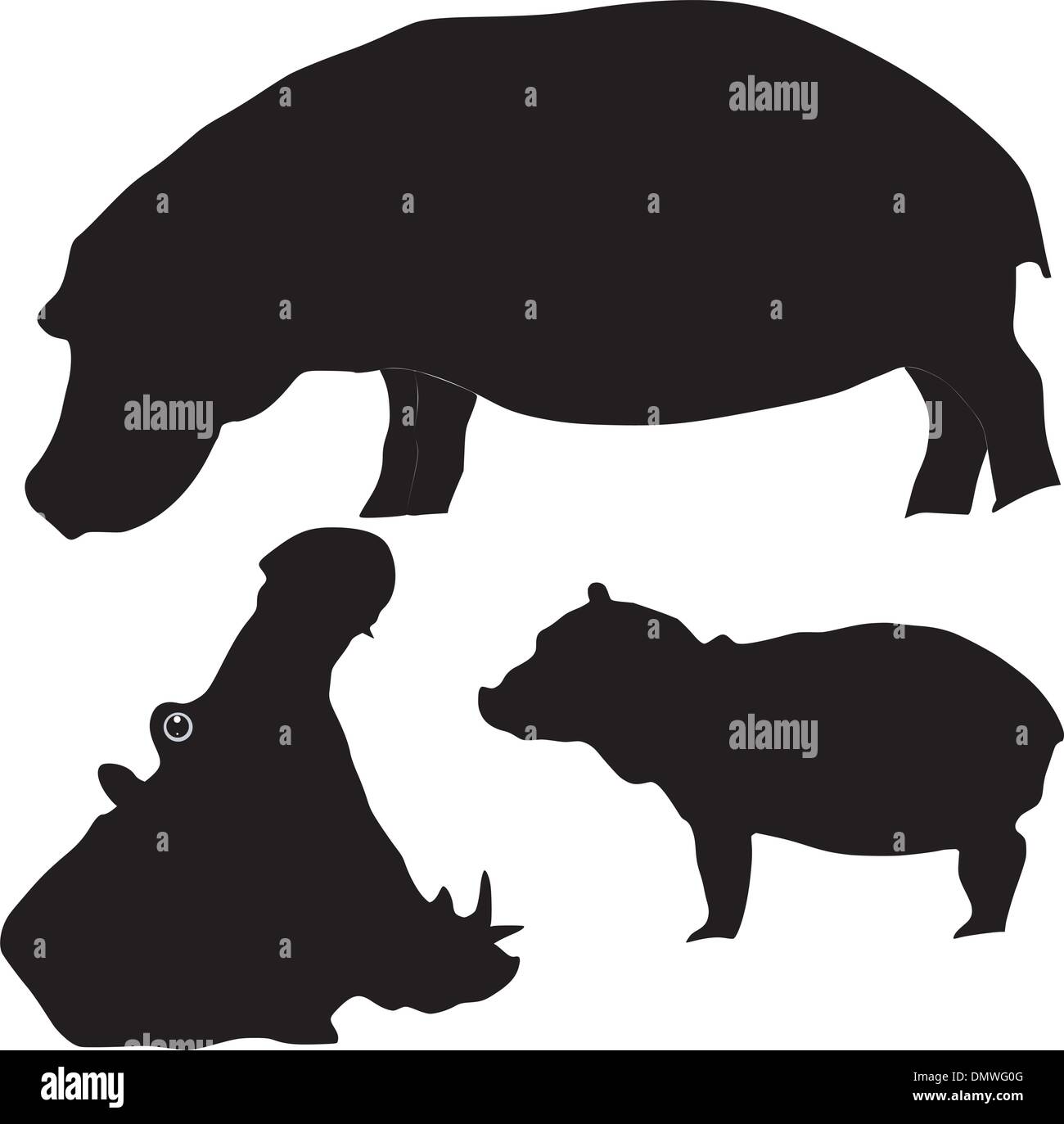 Illustration de l'hippopotame Illustration de Vecteur
