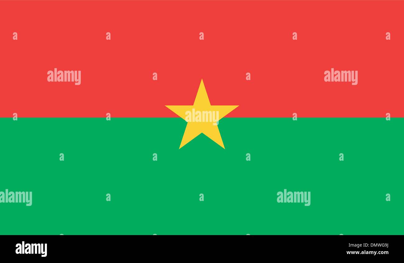 Drapeau du Burkina Faso Illustration de Vecteur