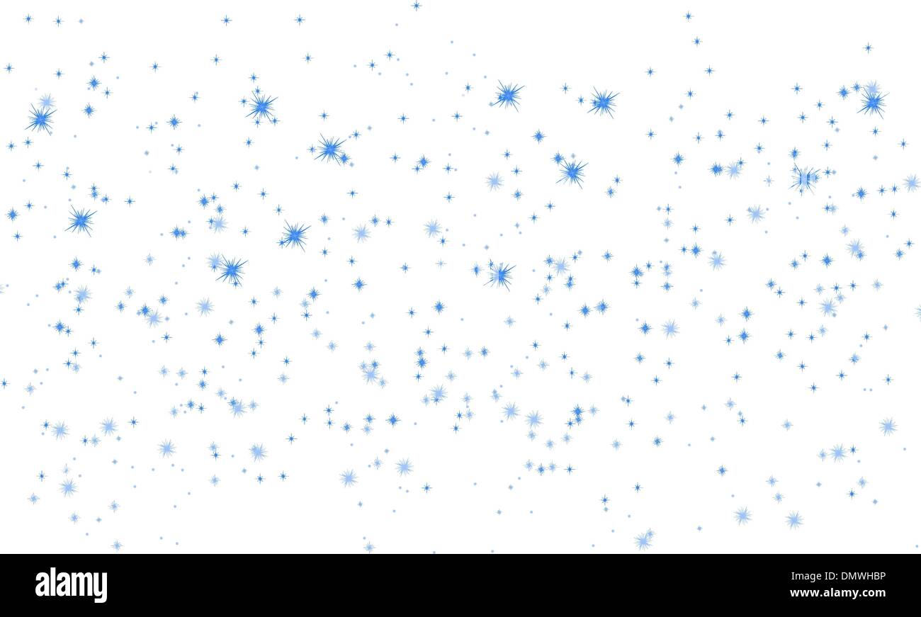 Les flocons et les étoiles en ordre décroissant. EPS 8 Illustration de Vecteur