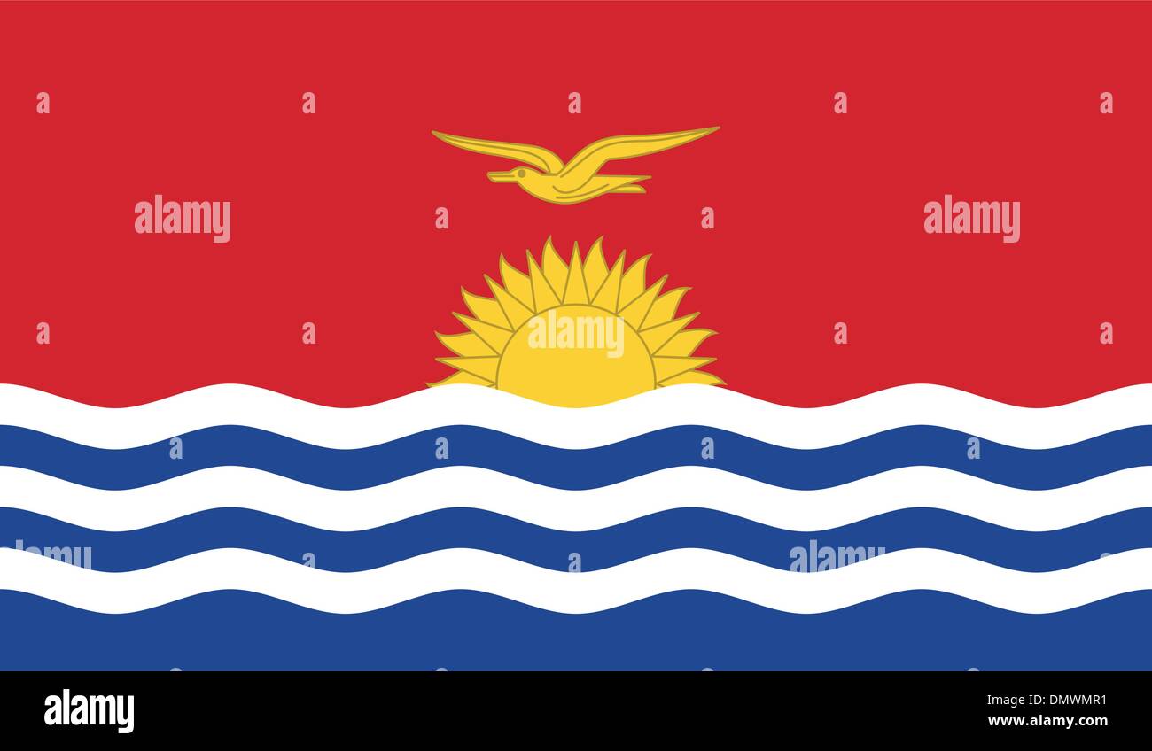 Drapeau de Kiribati Illustration de Vecteur