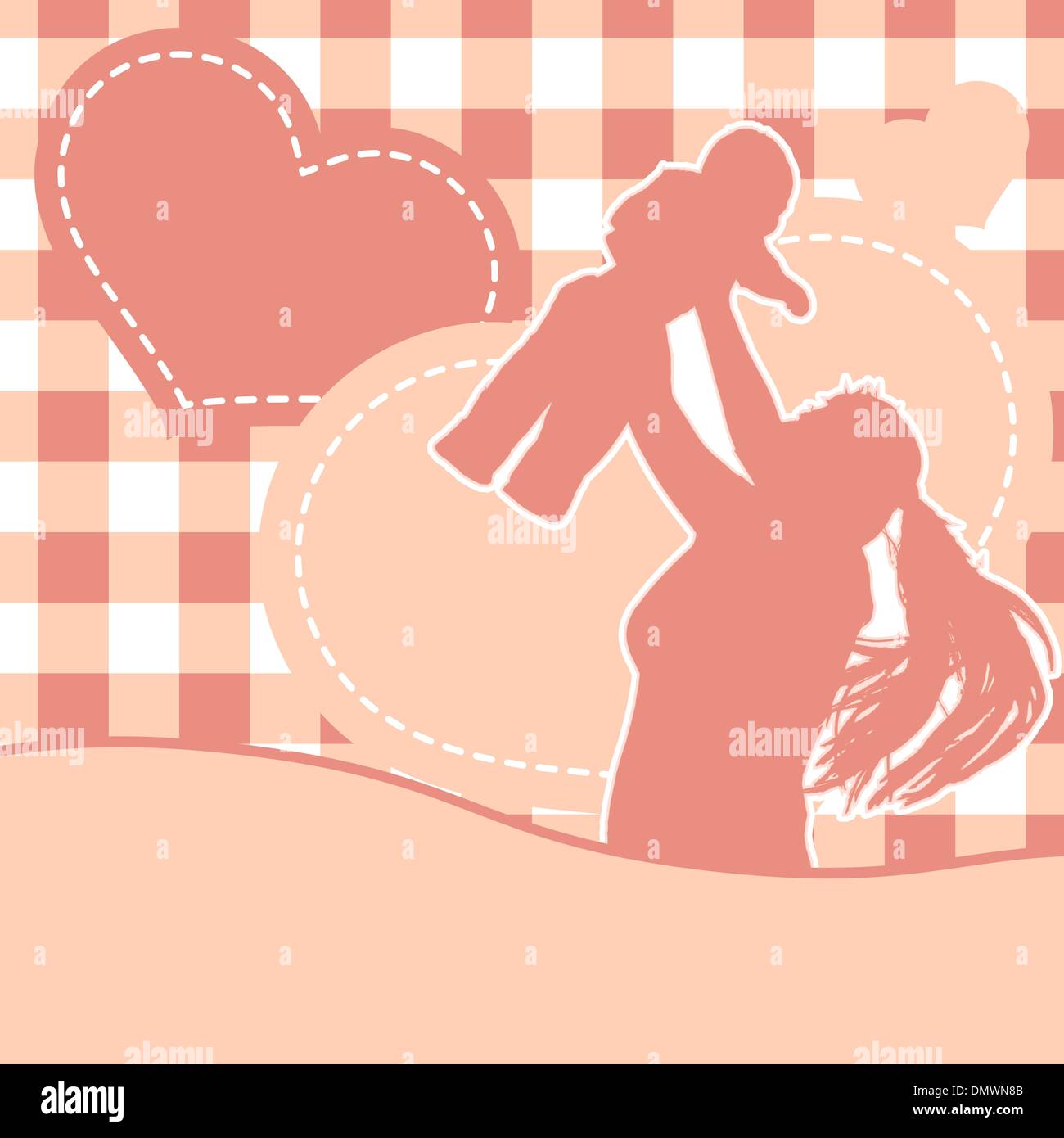 Mère et Fils s'amusant. EPS 8 Illustration de Vecteur