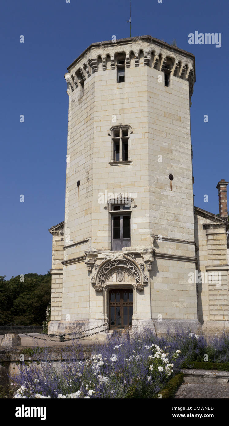 Château Saint-Aignan dans le haut de la ville, une vue détaillée de la cour Banque D'Images