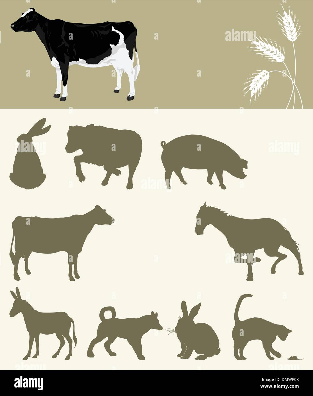 Une ferme d'animaux Illustration de Vecteur