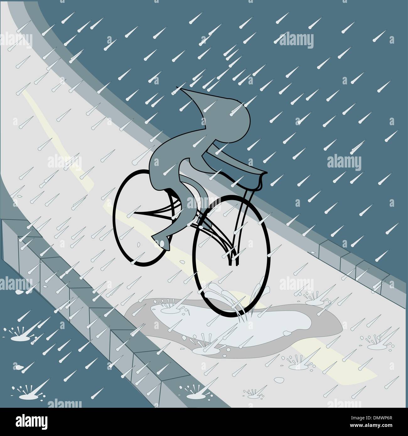 Dessin animé Biker Illustration de Vecteur
