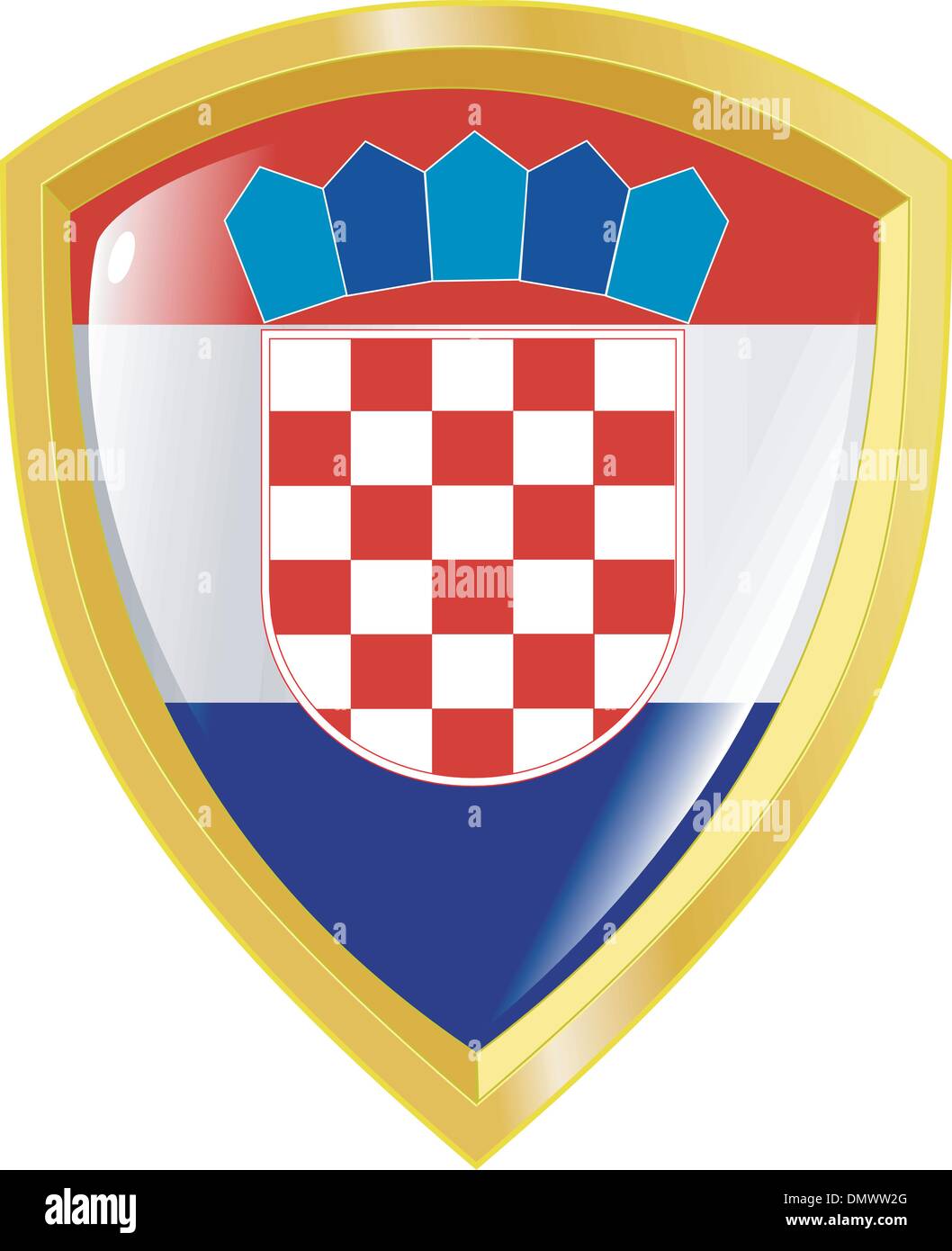 Emblème de la Croatie Illustration de Vecteur
