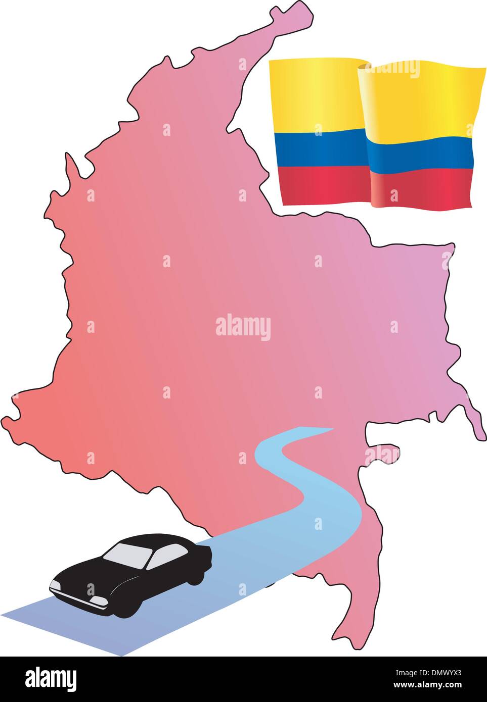 La voirie de la Colombie Illustration de Vecteur