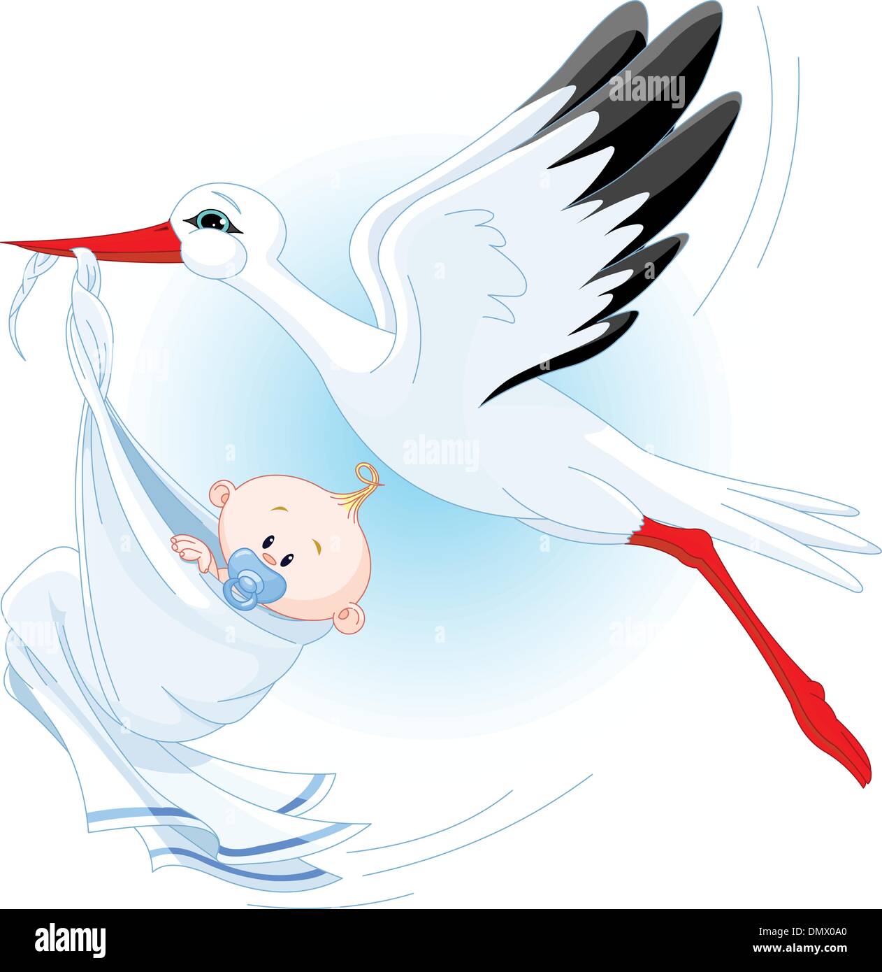 Cigogne Et Bebe Image Vectorielle Stock Alamy