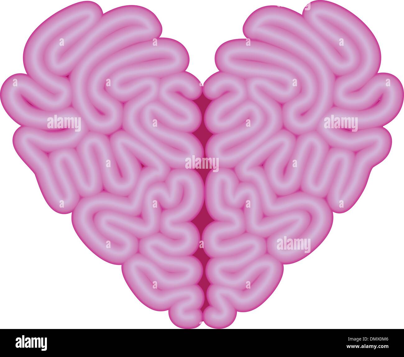 Coeur cerveau, vector Illustration de Vecteur
