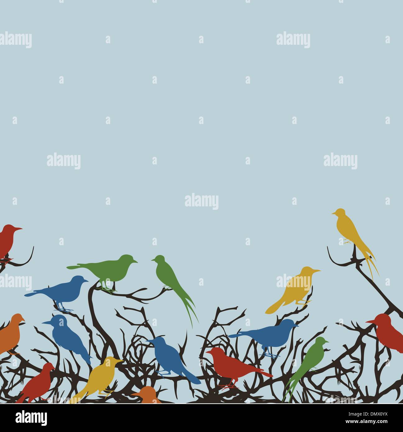 Oiseau sur un tree7 Illustration de Vecteur