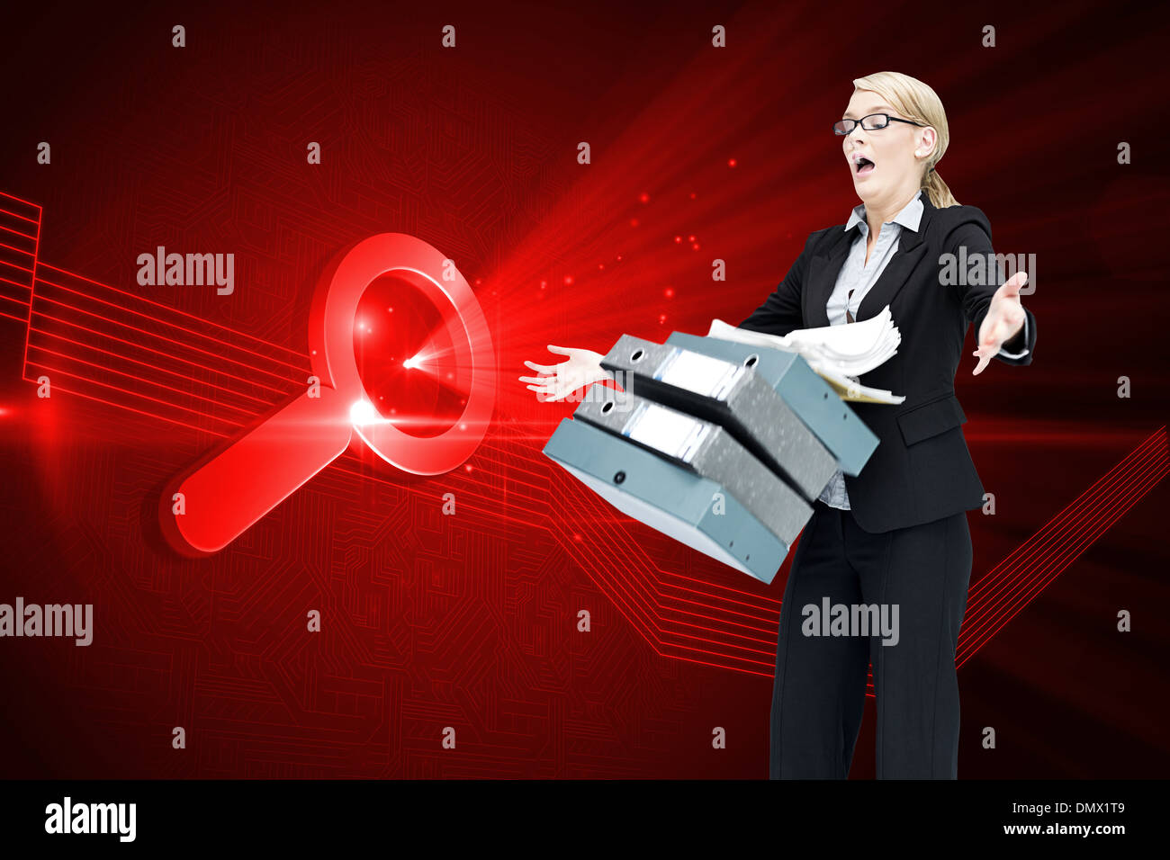 L'abandon de nombreux dossiers Banque D'Images