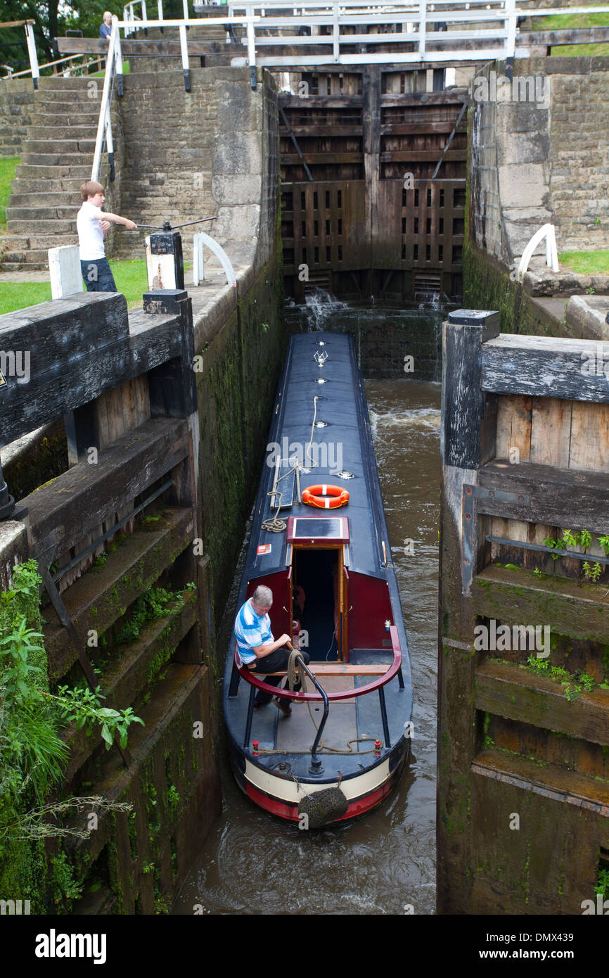 Bingley Cinq Lieu serrures, Yorkshire, UK Banque D'Images