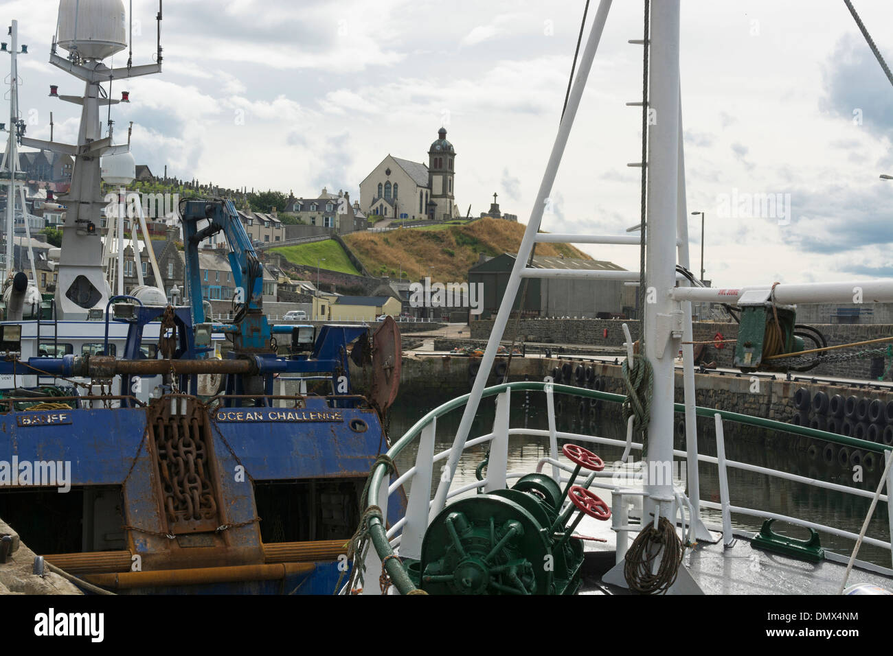 Port de chalutiers de pêche moray macduff Banque D'Images
