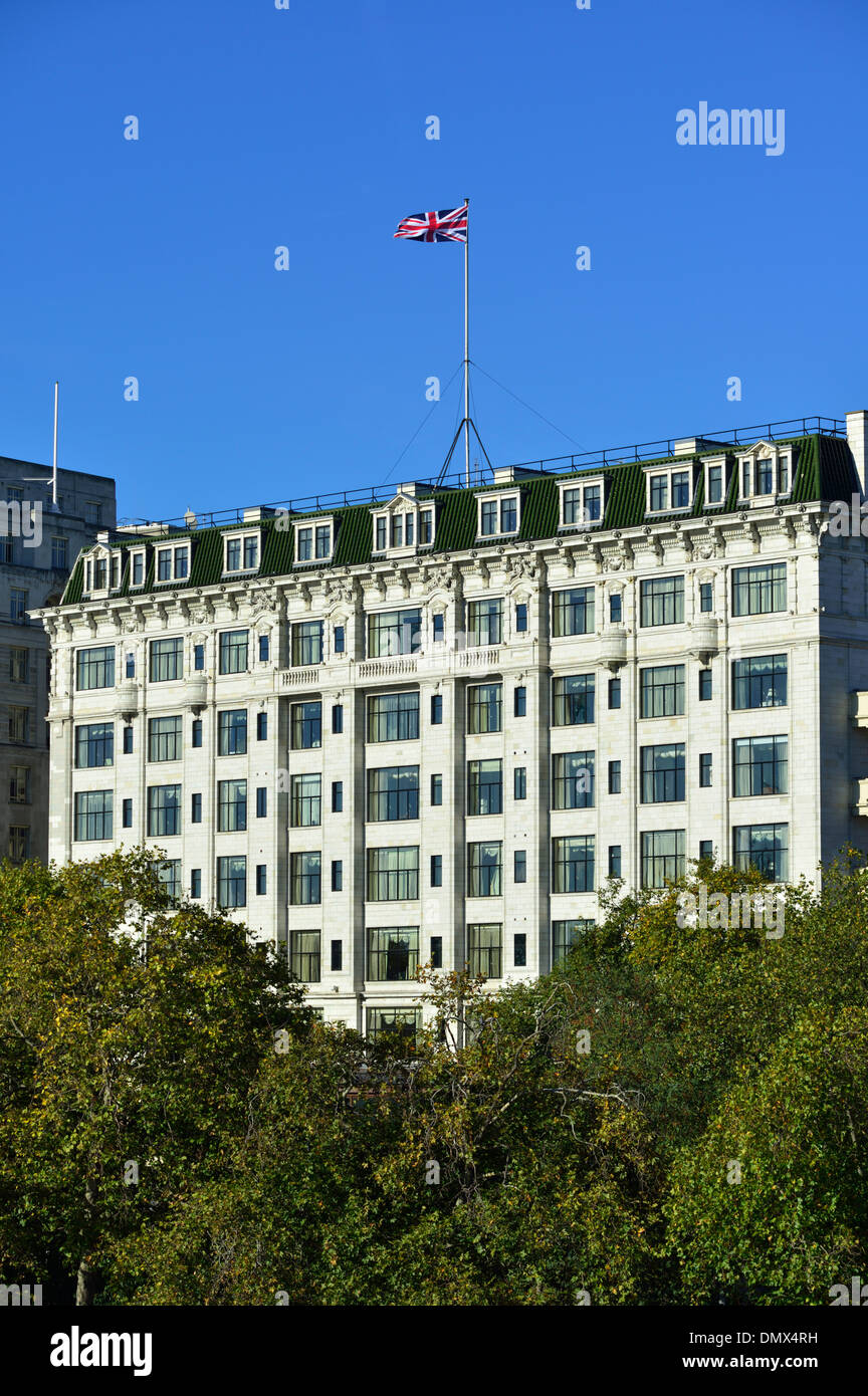 Savoy Hotel, Strand, Victoria Embankment, London, Royaume-Uni Banque D'Images