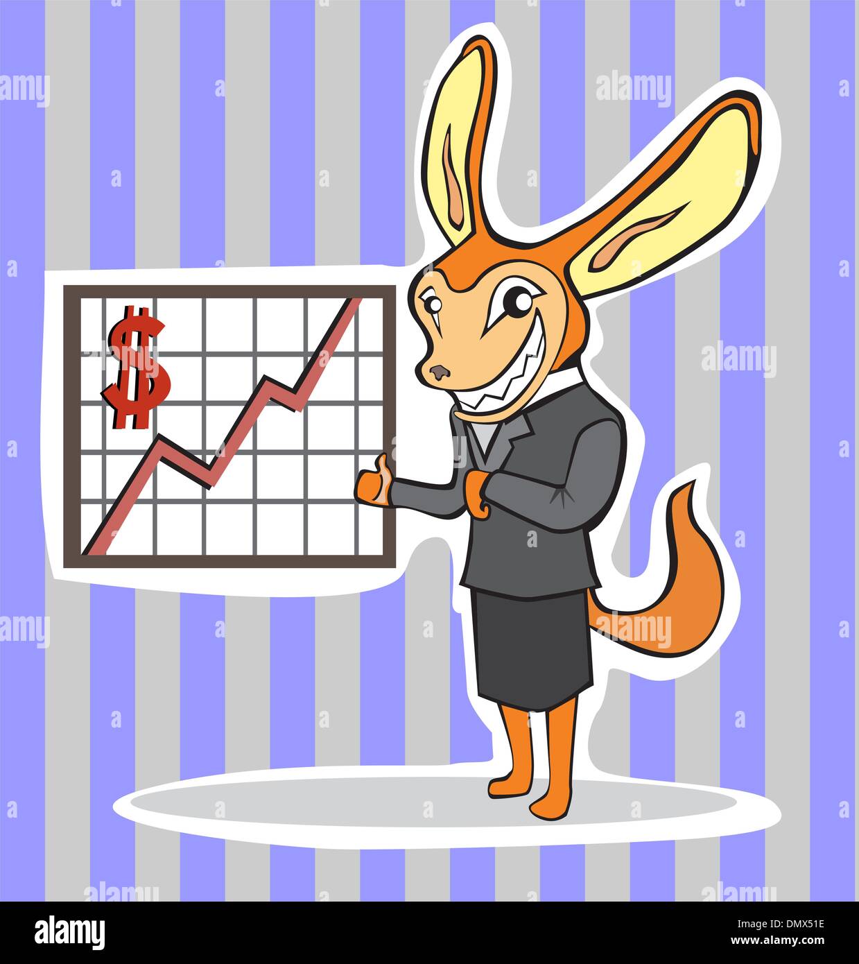 Directeur financier fox Thumbs up Illustration de Vecteur