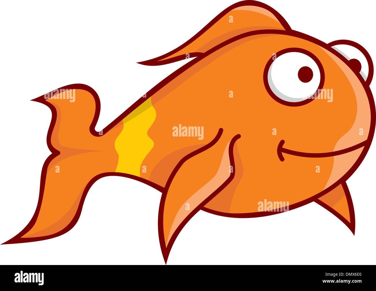Caricature de poissons rouges Illustration de Vecteur