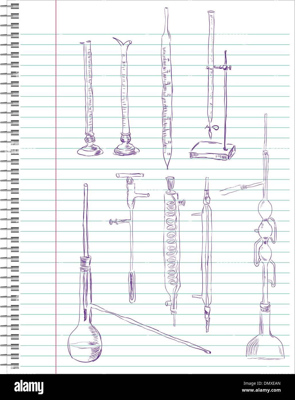 L'équipement de laboratoire Illustration de Vecteur