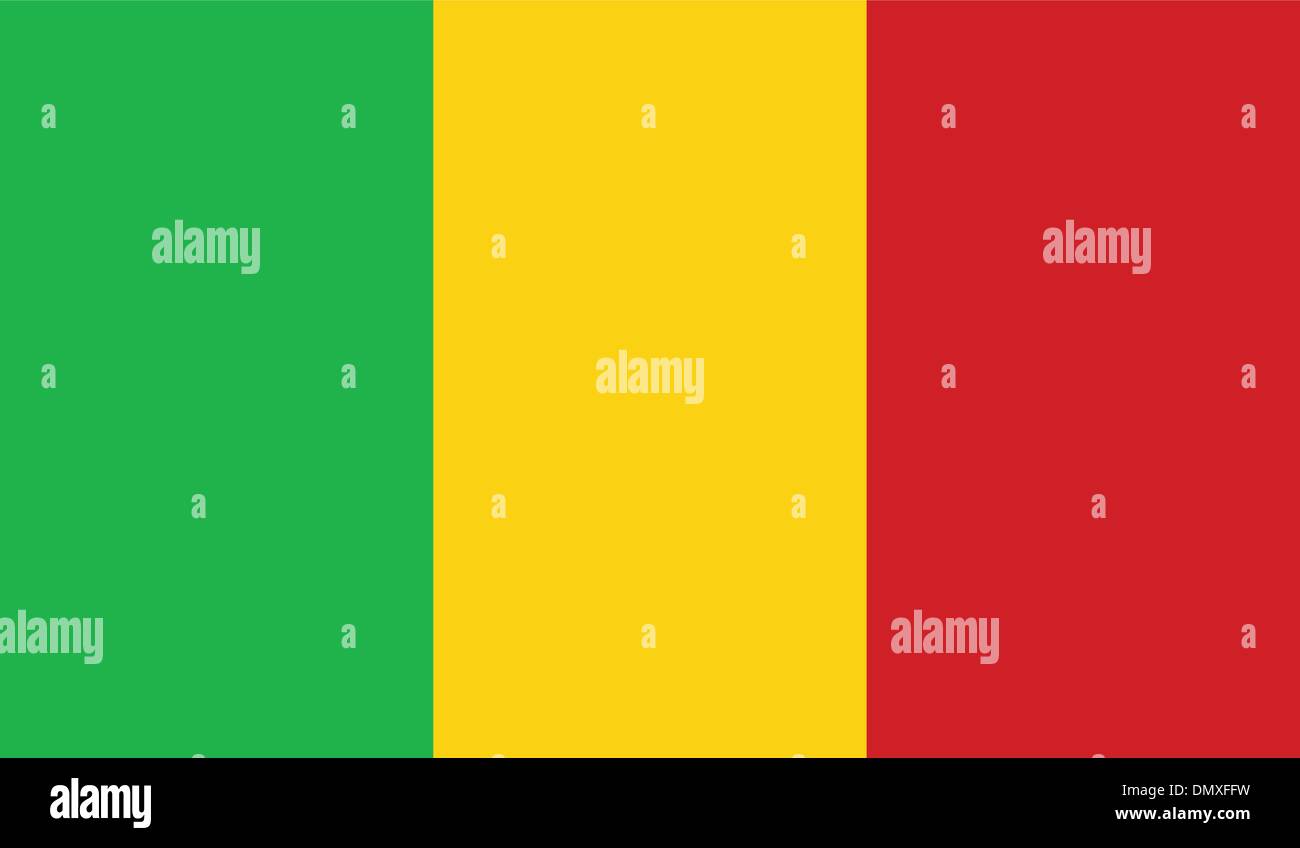 Drapeau du Mali Illustration de Vecteur