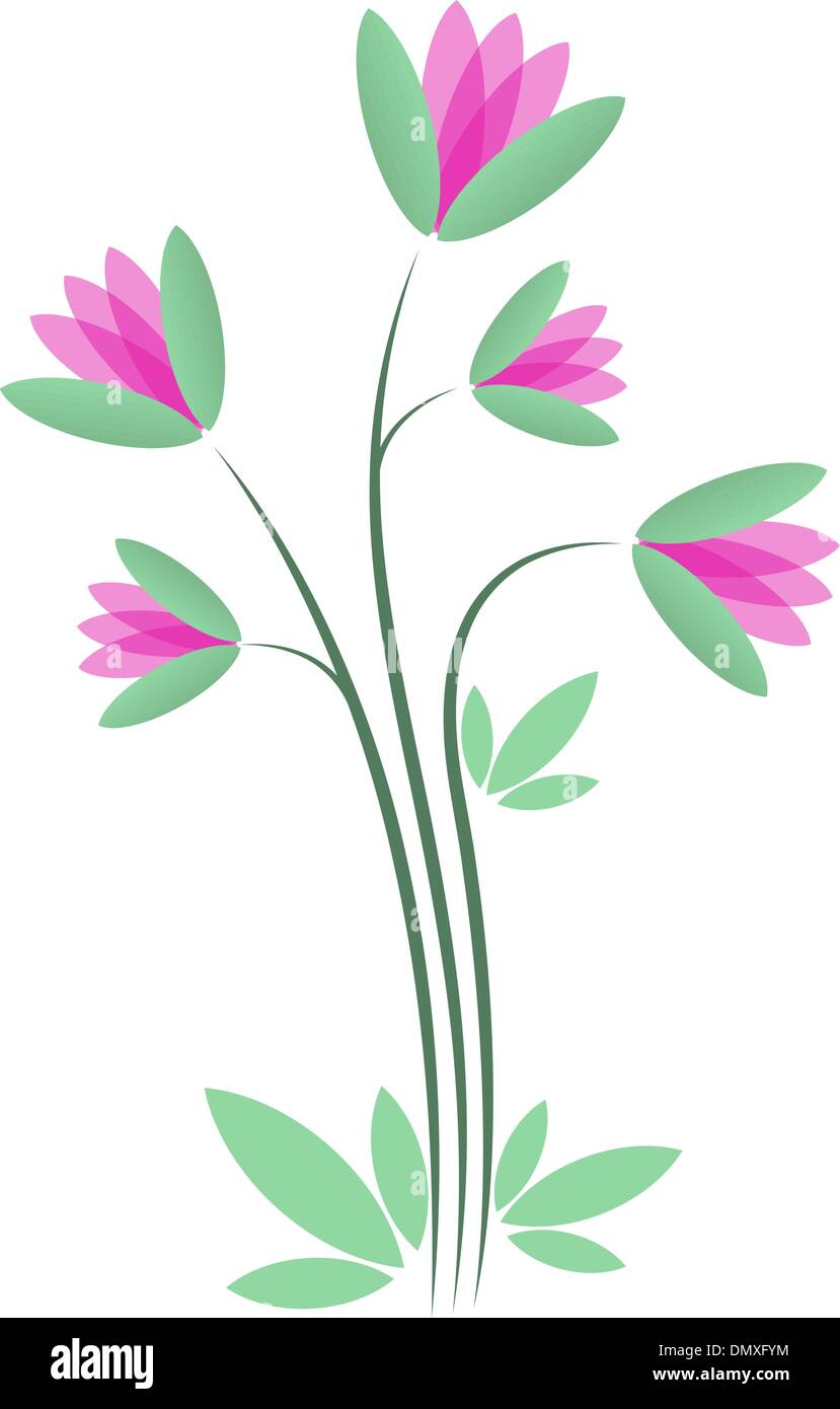 Abstract vector fleurs Illustration de Vecteur
