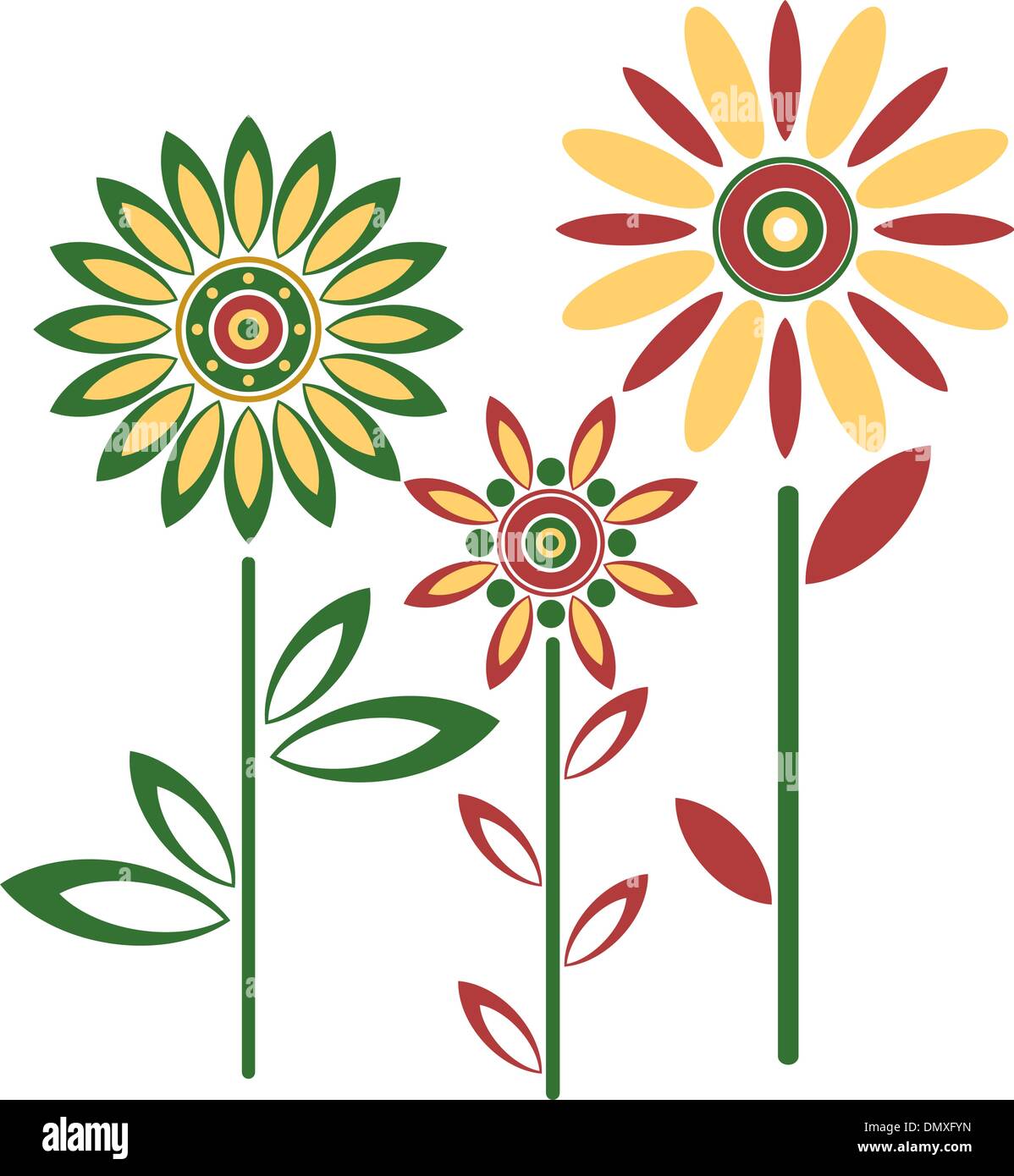 Abstract vector fleurs Illustration de Vecteur