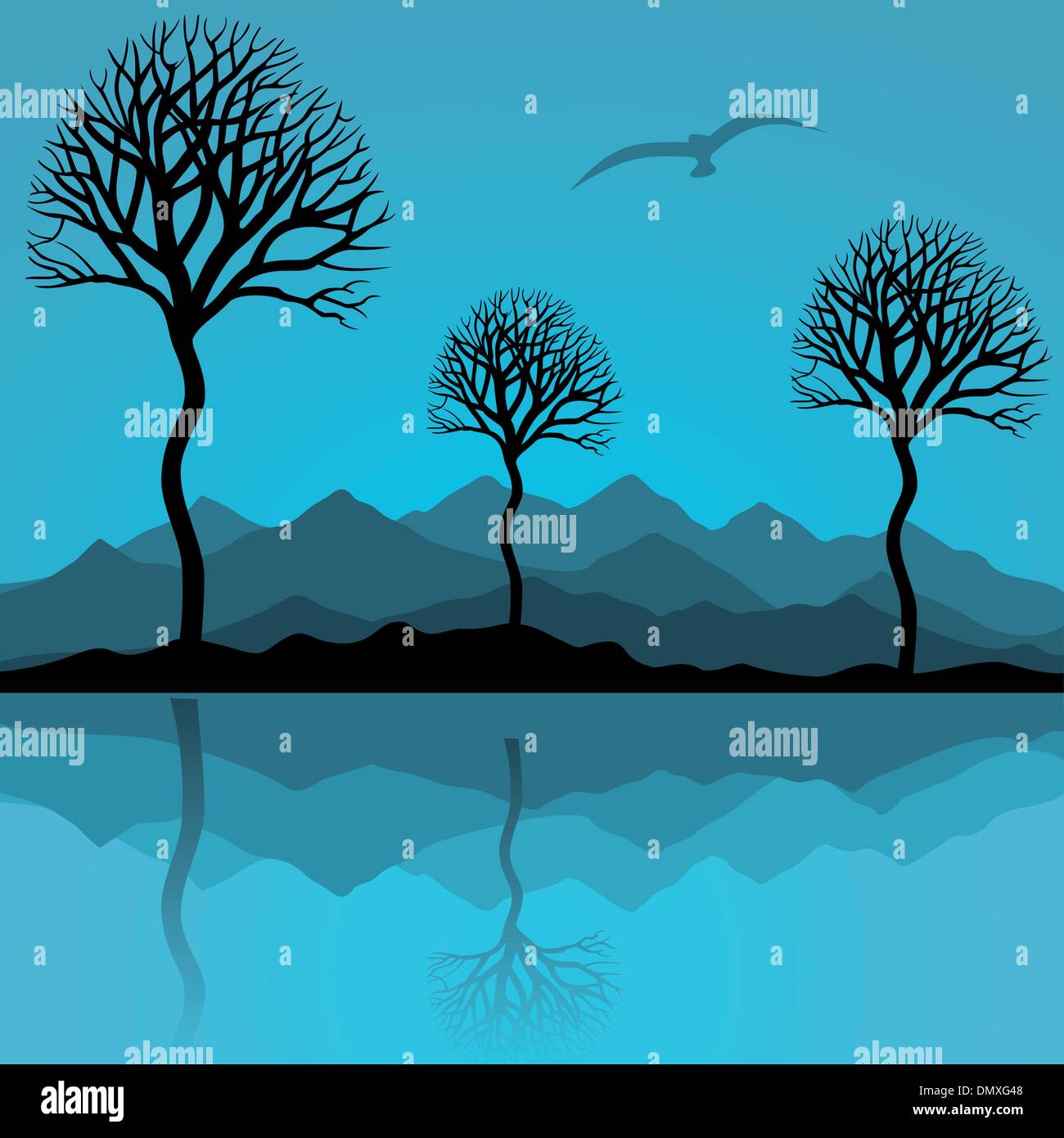 Lacs Illustration de Vecteur