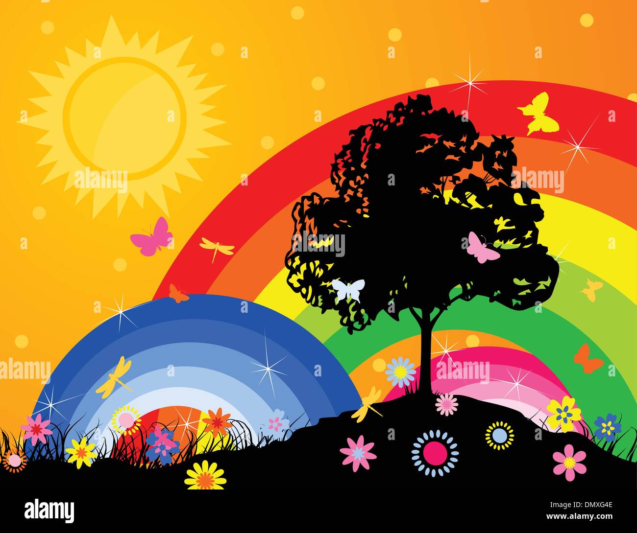 Ciel lumineux Illustration de Vecteur