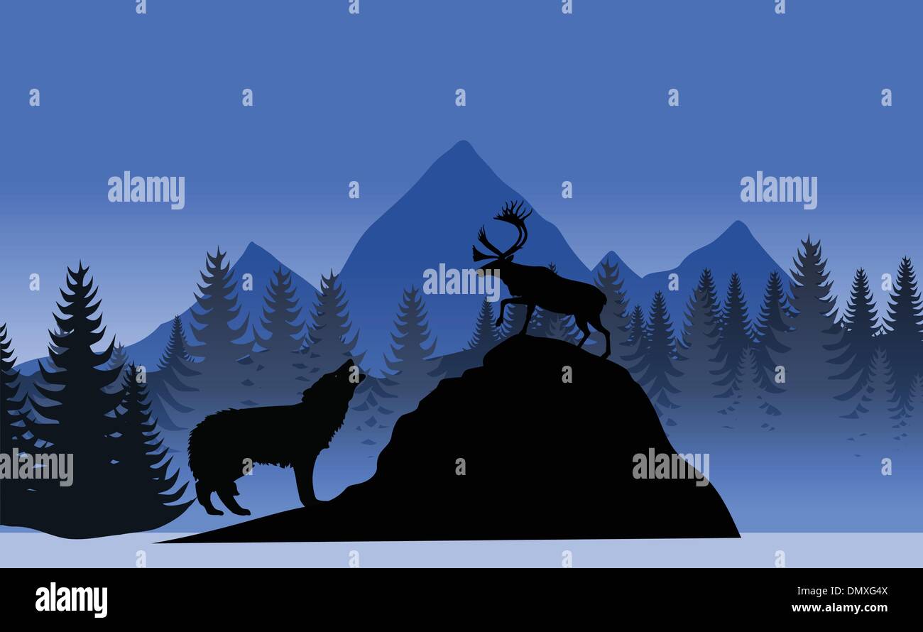 Paysage de montagne Illustration de Vecteur